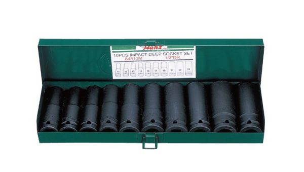 Набор длинных ударных головок 1/2" // Hans