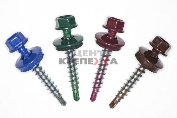 4,8х50   Кровельный шуруп бордовый RAL 3005н