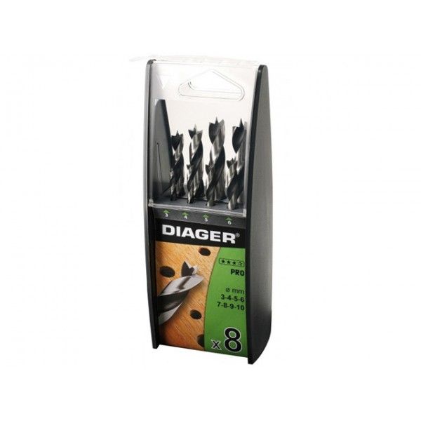 Комплект спиральных сверл по дереву 917B // Diager