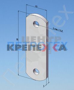 Пластина бытовая, оцинкованная
