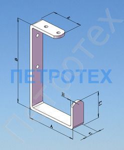 Держатель универсальный потолочный,  белый, УДП3