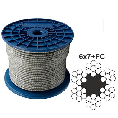 Cтальной канат (трос) DIN 3055 (6x7+FC) Cтальной канат (трос) DIN 3055 (6x7+FC)