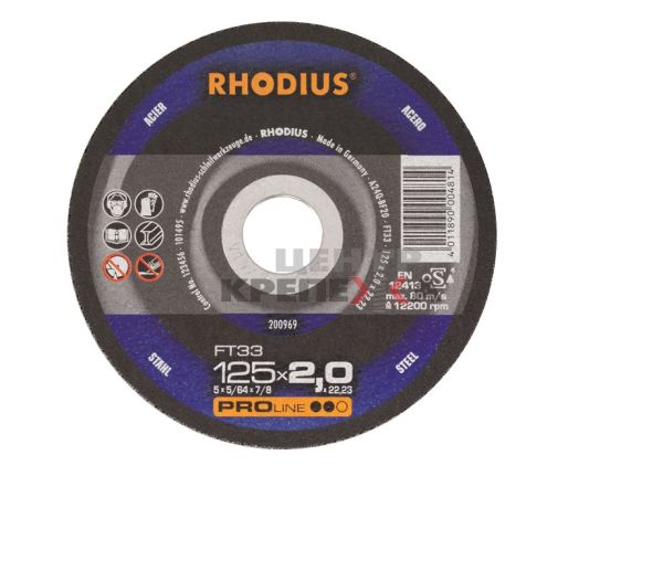 Диск абразивный по металлу FTK33 PRO // Rhodius
