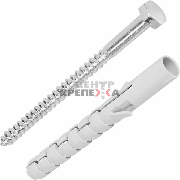 Фасадный дюбель с шурупом X3, шестигранная головка, 10x80/10, покрытие 3DG // Friulsider